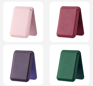 Portefeuille magnétique pliable <span class=keywords><strong>Magsafe</strong></span> pour iPhone 15 14 13 Pro Max, porte-cartes magnétique, portefeuille en cuir, coque de téléphone pour carte, dos du téléphone - Product Image 3