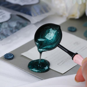 Suidis Granulés de cire à cacheter Aurora Ice Crystal Flower Stamp Decoration Set - Product Image 4