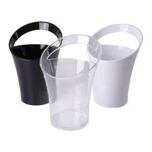 Cubo de Hielo Redondo de Acrílico de 3.2L, Resistente a Caídas, para Bar, KTV, para Cerveza y Champán, con Diseño Diagonal - Product Image 1