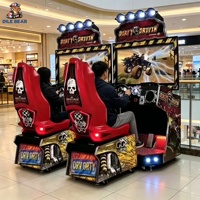 Machine de jeu de course simulateur commerciale de luxe de 42 pouces à monnayeur, borne d'arcade de jeu de voiture de conduite agressive pour centre de jeux