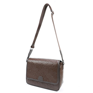 Sac bandoulière personnalisé pour homme en cuir PU gaufré marron, sac messager avec sangle réglable, OEM ODM, sacoche décontractée pour usage quotidien - Product Image 2