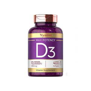 Vitamina D3 de alta calidad SIN GLUTEN y SIN SOJA, máxima potencia. Apoya la salud inmunológica y ósea, mejora la absorción de calcio, cápsulas blandas. - Product Image 1