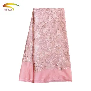 bangkok 100% polyester materials heavy lace for wedding dresses market in dubai