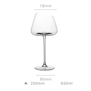 Gobelet à vin rouge en cristal sans plomb à bord incliné, verre ultra transparent pour <span class=keywords><strong>la</strong></span> maison, le bar, le restaurant, vente en gros - Product Image 2