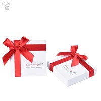 Set Kotak Hadiah Kardus Logo Kustom dengan Pita, Tutup & Alas untuk Parfum Kosmetik, Bersertifikat FDA LFGB, RoHS, Pabrik OEM