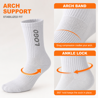Chaussettes Ergonomiques Grande Taille - Spandex/Coton, Absorbantes, Respirantes, Antidérapantes, Soutien pour le Fitness Quotidien et les Activités de Plein Air