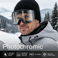 Lunettes de ski personnalisées en gros avec verres polarisés, protection UV, photochromiques, pour sports de neige, lunettes de snowboard OTG