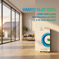 Batterie de secours solaire 16 kWh LiFePO4 51,2 V 314 Ah pour maison, compatible avec onduleur solaire hybride