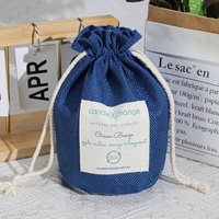 Pochette à vin en jute écologique avec logo personnalisé imprimé, sac en toile de jute recyclable pour cadeaux, bougies, perruques, emballage, sac à cordon en jute