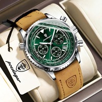 Montre-bracelet pour homme POEDAGAR 960, étanche, lumineuse, avec date, chronographe, sport, quartz, cuir, mode, montres pour homme, Reloj