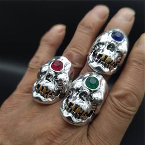 Bagues de mode en <span class=keywords><strong>saphir</strong></span>, style mythologie grecque antique, motif cyclope et crâne, pour homme, style hip-hop affirmé - Product Image 4