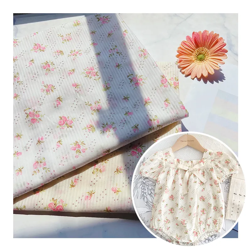 Factory direct sales of high-quality cotton small floral children's clothing fabric