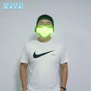 Сияющая маска, светодиодная цифровая маска, может быть редактируемым видео для вечеринки на Хэллоуин