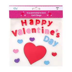 Factory Custom Valentine Window Sticker Gel Cling Jelly Sticker For Party Decorations