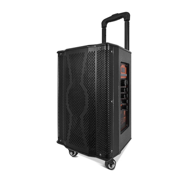 Portable Trolley for V5.0 Speaker 60W 8 Inch Wireless Microphone Built-in Mic Outdoor Party Karaoke Sound System Remote