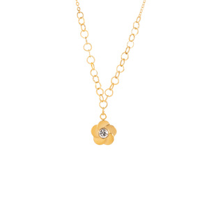 Pendentif Murakami Grand Soleil Hawaii Rose Doré en Acier Inoxydable Collier Fleur de <span class=keywords><strong>Naissance</strong></span> Accessoire de Mode Élégant en Argent Sterling - Product Image 5