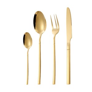 Stainless Steel Cutlery <b>Set</b> Knife Fork Spoon Long Handle Solid Color Dishwasher Safe Household Western Tableware - Product Image 4