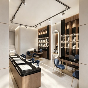 Diseño de Interiores para Tienda de Joyería y Relojes de Lujo, Personalización Completa de la Habitación, Vitrina de Vidrio, Decoración de Tienda - Product Image 1