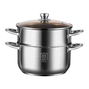 Double Layer Stainless Steel Steamer 304 Food Grade With Lid For Induction And Gas Stove Kitchen Use - Product Image 5