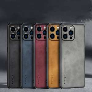 Funda trasera de teléfono de piel de oveja PU de cuero de negocios para iPhone 16 Pro Max funda a prueba de golpes todo incluido para Nubia Sony <span class=keywords><strong>Google</strong></span> Pixel10 - Product Image 2