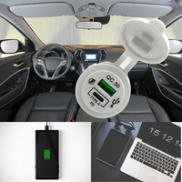 Chargeur de voiture blanc prise Usb 12V 24V double port Type C PD et QC 3.0 chargeur USB pour Auto voiture Marine moto RV