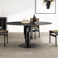 Table et chaises de salle à manger rondes de style nordique moderne pour petite famille 6/8 personnes, mobilier de luxe léger en métal