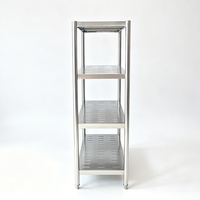 Étagère de rangement perforée en acier inoxydable 304/201, étagères robustes pour la cuisine commerciale et la salle à manger, organisation des aliments