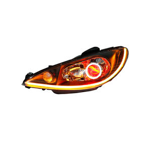 Phares LED complets personnalisés pour <span class=keywords><strong>Peugeot</strong></span> 206 2004-2008, lentilles de projecteur bi-xénon, lampes avant avec <span class=keywords><strong>DRL</strong></span> - Product Image 2