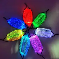 Mascarilla Led de 7 colores para Halloween, máscara para fiesta de música, recargable vía USB, luz luminosa brillante, Rave