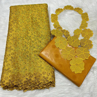 Tela de Encaje Francés Bazan 100% Poliéster Orgánico para Vestidos de Novia, Jacquard Colorido Tejido