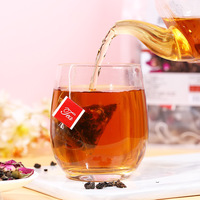 Thé noir à la rose rouge Pingyin de haute qualité 150g/sac, emballé individuellement en sachets triangulaires, thé brut de première qualité, vente en gros