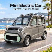 Mobil Listrik Keluarga 4 Kursi Tertutup Penuh, Kecepatan Rendah, 4 Roda, Mini EV Untuk Perjalanan Kota Lokal