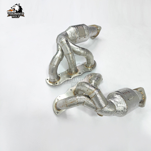 Système d'échappement <span class=keywords><strong>Hetu</strong></span> de haute qualité en acier inoxydable SS304 avec collecteur à résonateur catalysé et collecteurs d'admission à flux libre pour Boxster 981/987 - Product Image 2