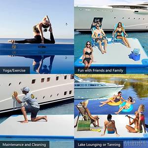 แพลตฟอร์มว่ายน้ำสำหรับแพลตฟอร์มปาร์ตี้สำหรับเรือยอชท์และเรือโป๊ะ PVC เรือพองลอยทะเลสาบที่เดินทางมาพักผ่อน - Product Image 2