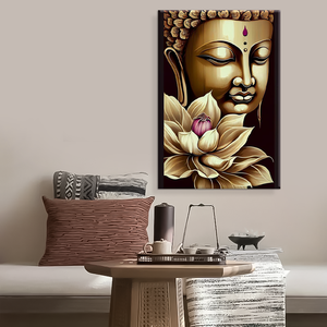Statua di Buddha poster da parete tranquillo Buddha pittura religiosa casa <span class=keywords><strong>estetica</strong></span> su tela stampe artistiche per decorazioni murali - Product Image 2