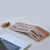 Fabrika toptan 2.4G kablosuz tam boy ergonomik klavye fare kombo Set stokta