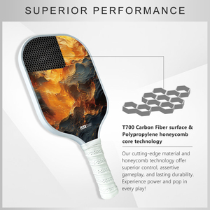 FitSpark Surface rugueuse en fibre de carbone personnalisée, épaisseur 16 mm, nid d'abeilles, approuvé par l'USAPA pour la fibre de carbone T700 pour le pickleball - Product Image 4