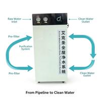 Système de Traitement d'Eau UF pour Toute la Maison 2000L/H, Ultrafiltration en 3 Étapes, Pré-Filtration, Acier Inoxydable de Qualité Alimentaire, Garantie 1 An