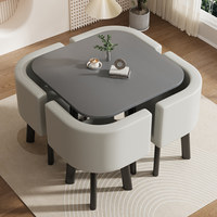 Ensemble de table et de chaises de réception commerciales, simple, flexible, multifonctionnel, négociable, librement combinable, en matériau MDF