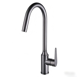 Grifos para Fregadero de Cocina y Baño con Mezclador Giratorio de Agua Fría/Caliente, Superficie Cromada, Montaje en Encimera, Acero Inoxidable 304 - Product Image 1