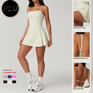 आउटडोर गोल्फ योग टेनिस के लिए अंतर्निहित ब्रा विरोधी देखने के साथ खेल पोशाक - Product Image 2