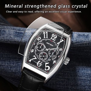 Reloj de Pulsera Sanda 7055 Vintage para Hombre, Diseño Creativo Digital con Tres Agujas Pequeñas, Calendario, Resistente al Agua, Cuarzo - Product Image 6