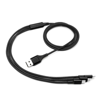 Cable de Carga USB-C 5 en 1 de Nailon Resistente, Venta al Por Mayor de Fábrica, Cable Cargador Tipo C para Regalos Promocionales y Ferias Comerciales