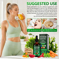 ArtoaLab Gouttes liquides naturelles végétaliennes à base d'herbes pour le soutien de la thyroïde avec Iode, Sélénium, Zinc, Ashwagandha, Curcuma, Vitamine C, B12, D3