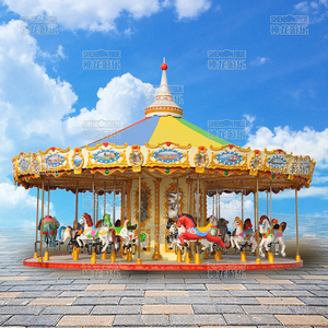 Giostra elettrica musicale 36 <span class=keywords><strong>cavalli</strong></span> in fibra <span class=keywords><strong>di</strong></span> vetro e metallo giostra parco divertimenti per bambini al coperto/all'aperto centro commerciale - Product Image 2