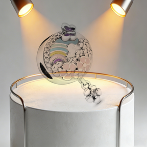 Abalorios DIY de Plata <span class=keywords><strong>S925</strong></span> con logo Fitr <span class=keywords><strong>Ale</strong></span>, Rueda de la Fortuna Arcoíris, Globo Aerostático Arcoíris Colorido y Casa Voladora, estilo Viajes - Product Image 5