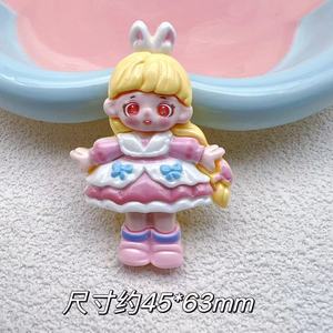 Aksesoris Resin Cantik Warna-warni Terlaris, Figur Resin Datar Kartun untuk Dekorasi, Boneka Resin Bercahaya untuk DIY - Product Image 6