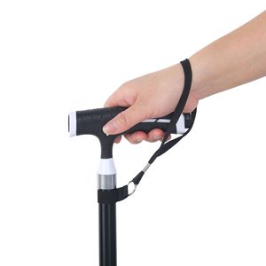 ไม้เท้าเดินป่าแบบยืดหดได้ ทำจากอลูมิเนียมอัลลอยด์ ป้องกันการลื่น พร้อมไฟส่องสว่าง สำหรับผู้สูงอายุ - Product Image 3