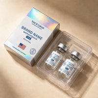 Étiquettes adhésives holographiques laser personnalisées N56, imperméables, 3 ml, avec boîtes assorties, forte adhérence, logo imprimable pour 3 ml/10 ml