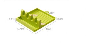 Soporte de silicona para espátulas y cucharas de cocina, organizador de estantes para tapas de ollas, colador y almohadilla protectora. - Product Image 5